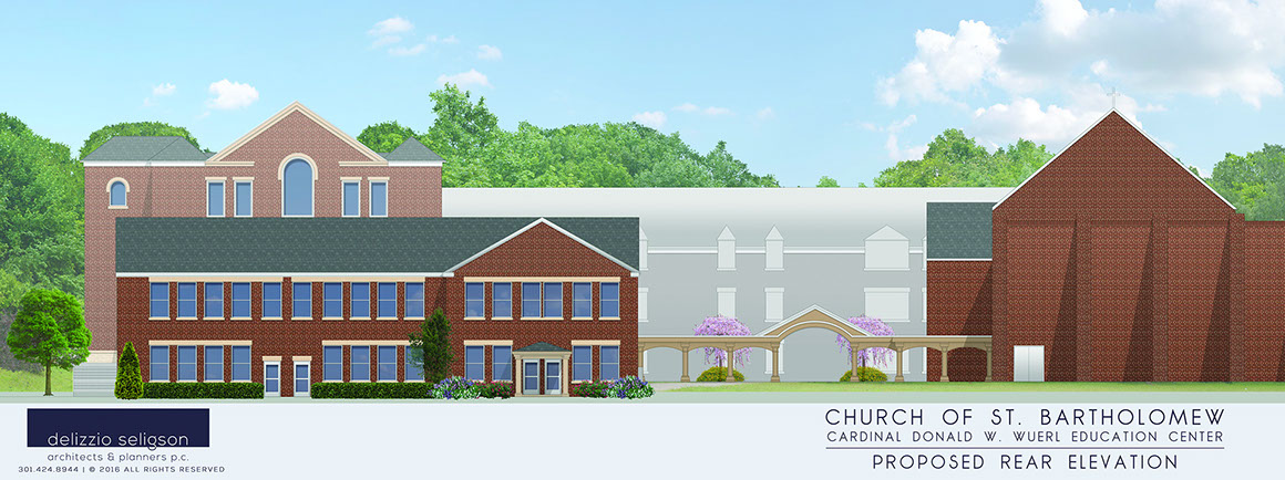 st bartholomew - rear elevation